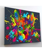 Diamond Painting Kit on Canvas 30x40cm French Buldog