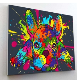 Diamond Painting Kit on Canvas 30x40cm French Buldog