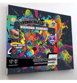 Diamond Painting Kit on Canvas 30x40cm French Buldog