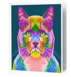 Diamond Painting Kit on Canvas 30x40cm Cat