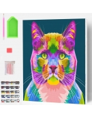 Diamond Painting Kit on Canvas 30x40cm Cat