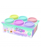 Soft dough 6 colors pastel x 75gr - Keyroad