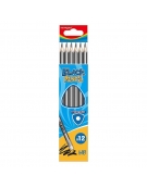 Pencils Black Lead with eraser HB 12pcs - Keyroad