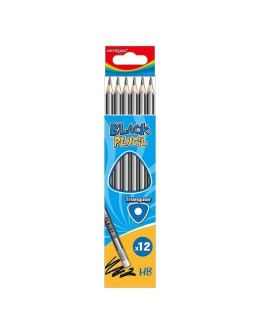 Pencils Black Lead with eraser HB 12pcs - Keyroad