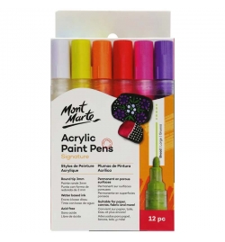 Acrylic Paint Marker Signature Board 12pcs - Mont Marte