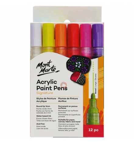 Acrylic Paint Marker Signature Board 12pcs - Mont Marte