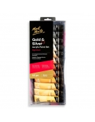 Paints Acrylic Gold & Silver Set 12pcs x 36ml - Mont Marte