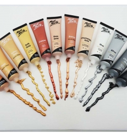 Paints Acrylic Gold & Silver Set 12pcs x 36ml - Mont Marte