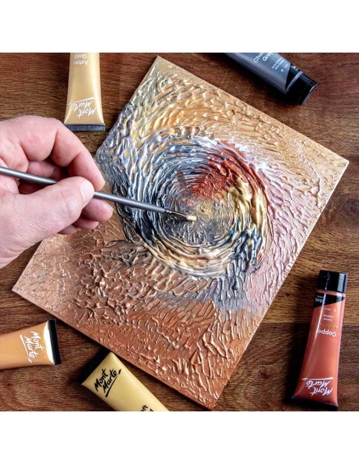 Paints Acrylic Gold & Silver Set 12pcs x 36ml - Mont Marte