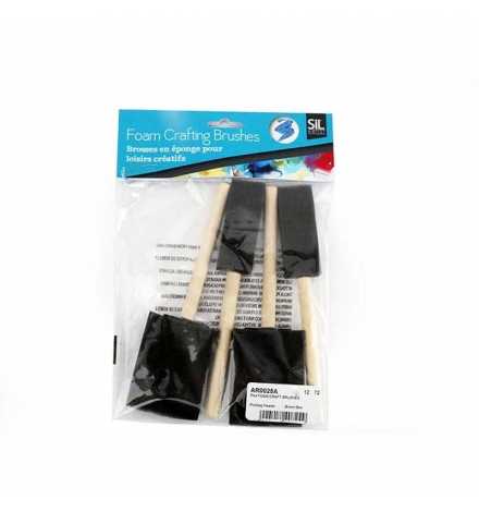 Foam Crafting Brushes 25-50mm 4pcs