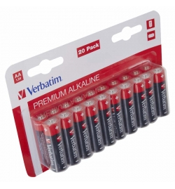 Alkaline Batteries AA (LR6 1.5V) Pack20 - Verbatim