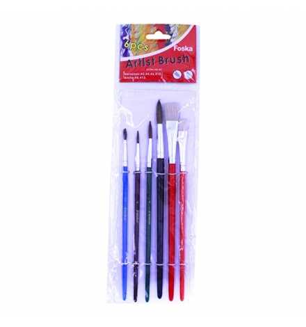 Paint Brush Set 6pcs Artist - Foska