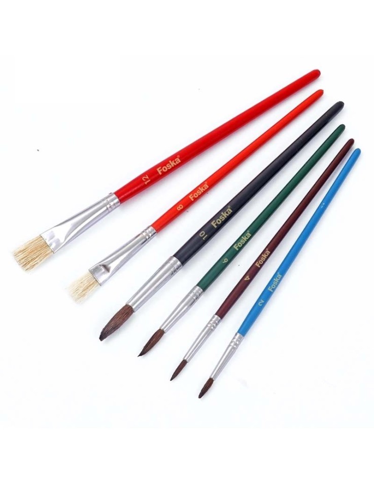 Paint Brush Set 6pcs Artist - Foska