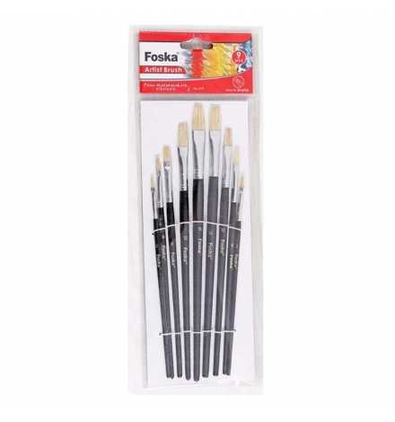 Paint Brush set 9pcs Flat 577