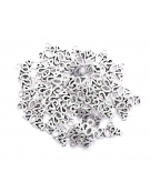 Metal Charm Silver 14x9mm "2024" 1piece