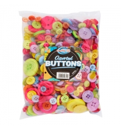 Colored Plastic Buttons 300gr - Premier