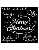 Stencil 18x18cm 0.25mm "Merry Christmas" - Stamperia