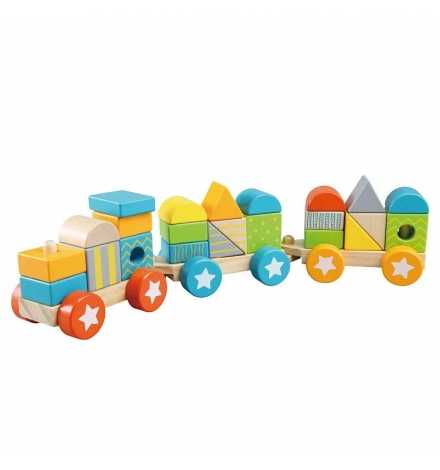 Wooden Stacking Train  26pcs