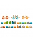 Wooden Stacking Train  26pcs