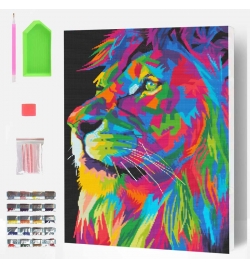Diamond Painting Kit on Canvas 30x40cm Lion