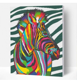 Diamond Painting Kit on Canvas 30x40cm Zebra