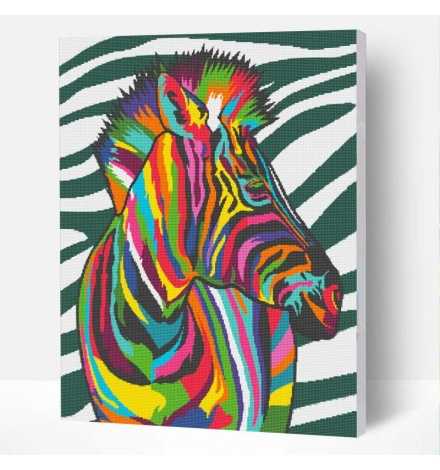 Diamond Painting Kit on Canvas 30x40cm Zebra