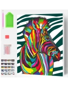 Diamond Painting Kit on Canvas 30x40cm Zebra