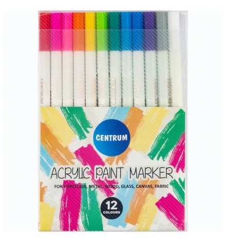 Acrylic Paint Marker Pens 12pcs - Centrum
