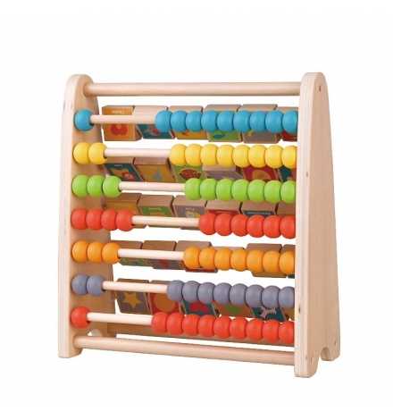 Wooden Educational Abacus Counting Beads & ABC