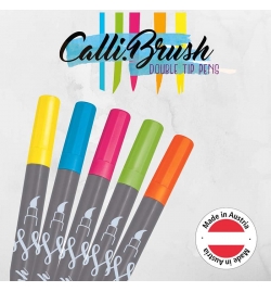 Set Calli.Brush Pen Markers 5 pcs Neon Edition - Online