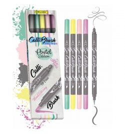 Set Calli.Brush Pen Markers 5 pcs Pastel Edition - Online