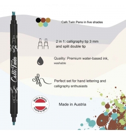 Set Calli.Brush Pen Markers 5 pcs Fresh Edition - Online