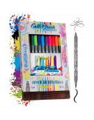 Set Calli.Brush Pen Markers Double-Tip 11pcs  - Online