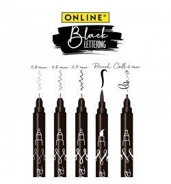 Set Calli.Brush Lettering Pen Markers 5 pcs - Online