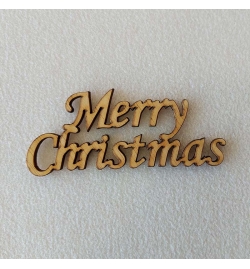 Christmas wishes LASER CUT 9cm "Merry Christmas"