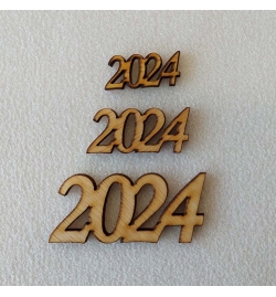 Ξύλινο διακοσμητικό 4cm - "2024"