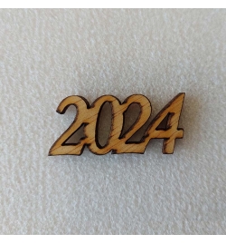 Ξύλινο διακοσμητικό 4cm - "2024"