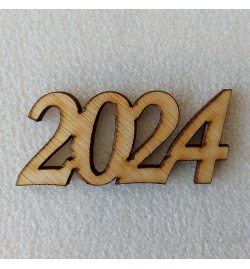 Ξύλινο διακοσμητικό 6cm - "2024"
