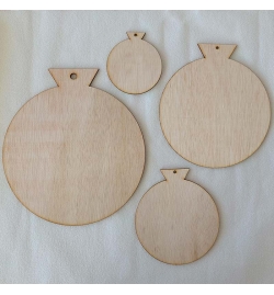 Christmas ornament LASER CUT round 10cm