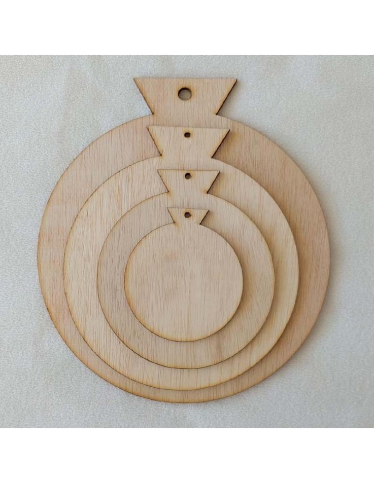 Christmas ornament LASER CUT round 20cm