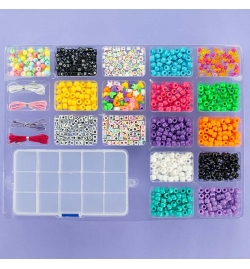 Σετ κατασκευής κοσμημάτων ABC με 1500 πλαστικές χάντρες
