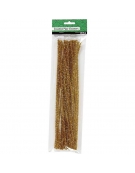 Pipe Cleaners 30cm Metallic Gold 24pcs