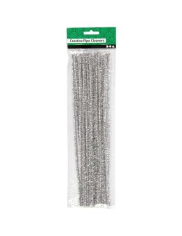 Καθαριστήρες πίπας 30cm Μεταλλικέ Ασημένιο 24pcs