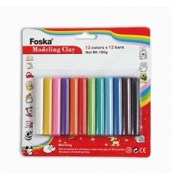 Modeling Clay 12 colors 180gr - Foska