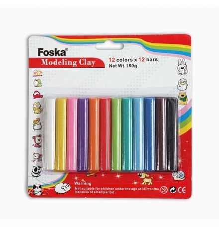 Modeling Clay 12 colors 180gr - Foska