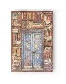 Ριζόχαρτο A4: "Vintage Library Door"