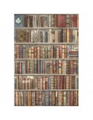 Ριζόχαρτο A4: "Vintage Library Bookcase"