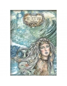 Ricepaper A4: "Songs of the Sea The Mermaid"