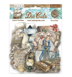 Die cuts Songs of the Sea ship and treasures- Stamperia