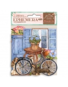 Adhesive Die Cuts Ephemera - Create Happiness Welcome Home bicycle and flowers - Stamperia